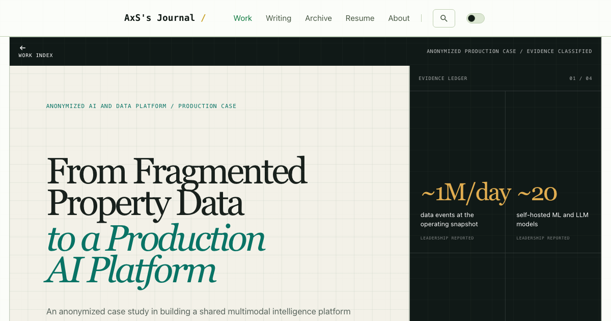 From Fragmented Property Data to a Production AI Platform case study preview