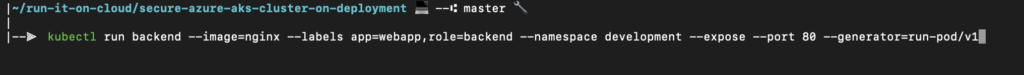 Secure AKS at the deployment level: example pod